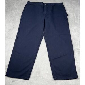 Carhartt Pants Men's 44x31 Washed Duck‎ Work Blue Dungaree Fit Heavy Workwear